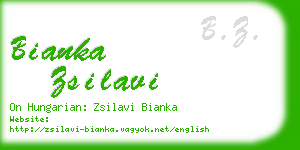 bianka zsilavi business card